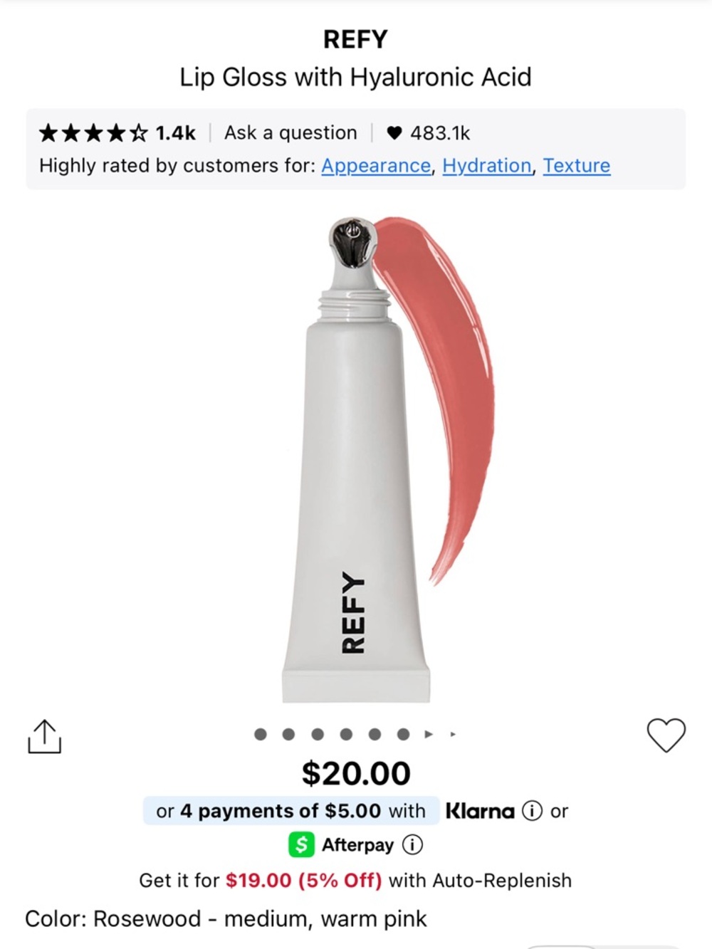 REFY White Lip Gloss Duo Pack Minis